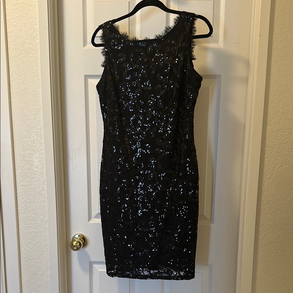 Elegant Black Sequin Dress